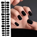 Black Velvet Short Ballet Luxury Press-On Nails 30 pcs