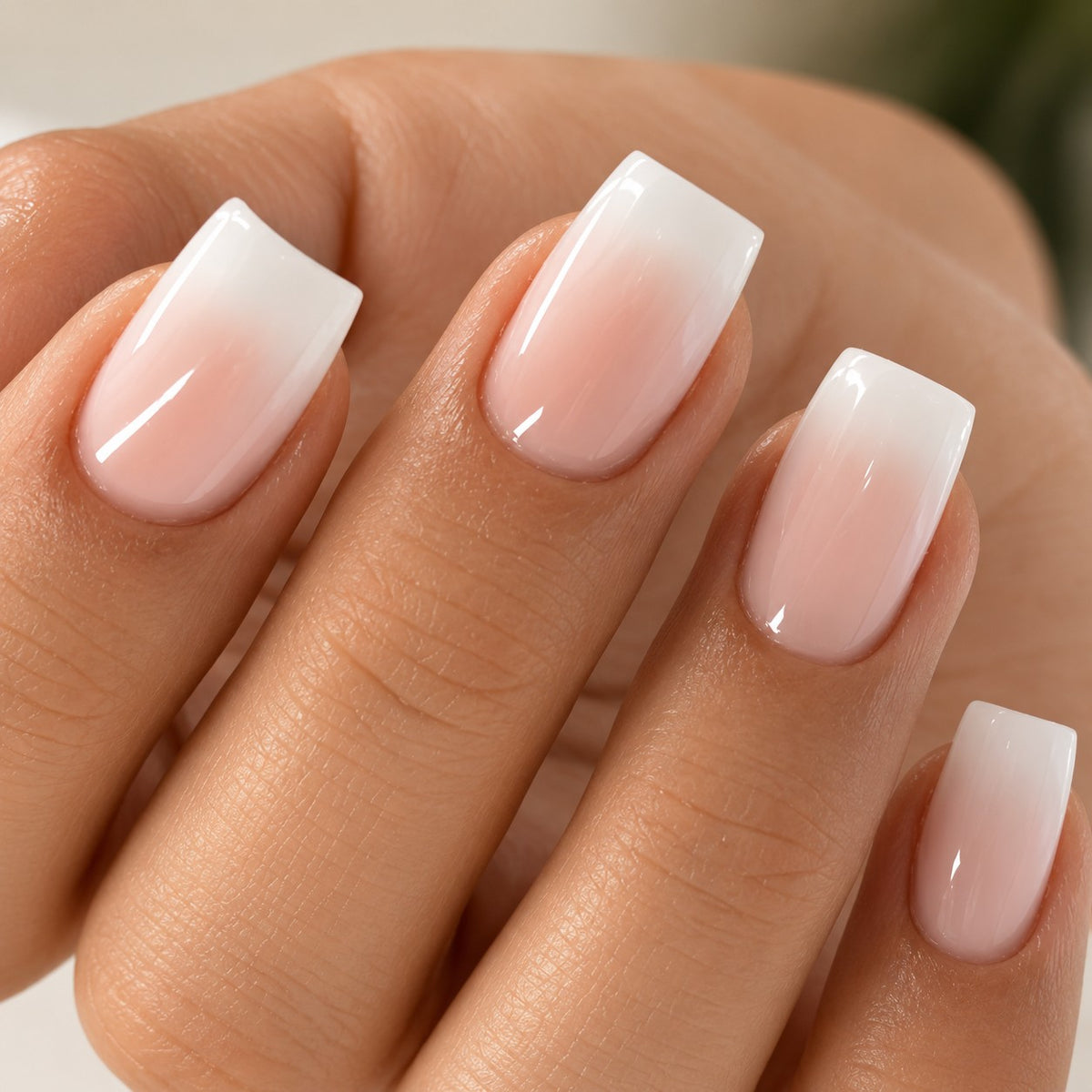 Blush Ombre Glow Press-On Nails 20 pcs