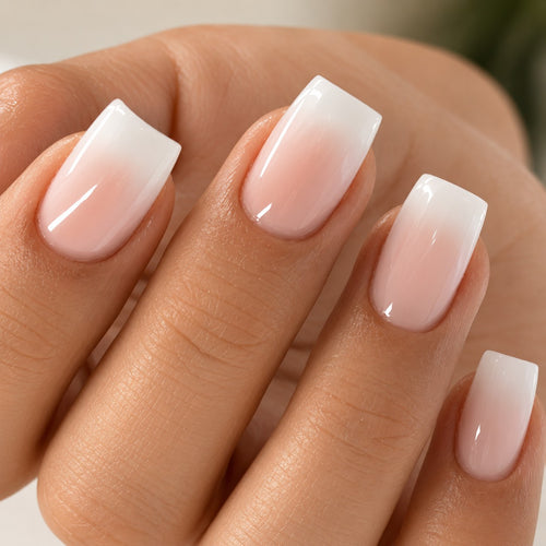 Blush Ombre Glow Press-On Nails 20 pcs