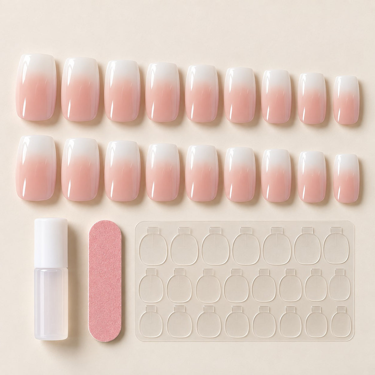 Blush Ombre Glow Press-On Nails 20 pcs - view 3