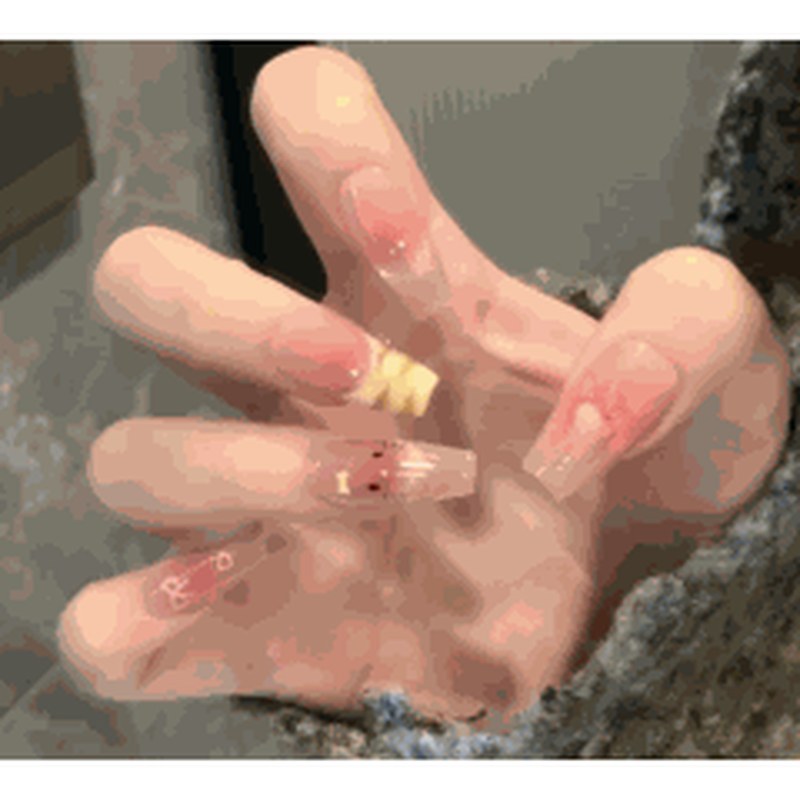 Butter Kitty Pink-Yellow Jelly Glow Press-On Nails 10 pcs - view 2