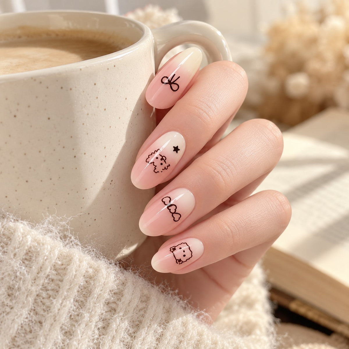 Coconut Puppy Cream Jelly Glow Press-On Nails 10 pcs - view 4