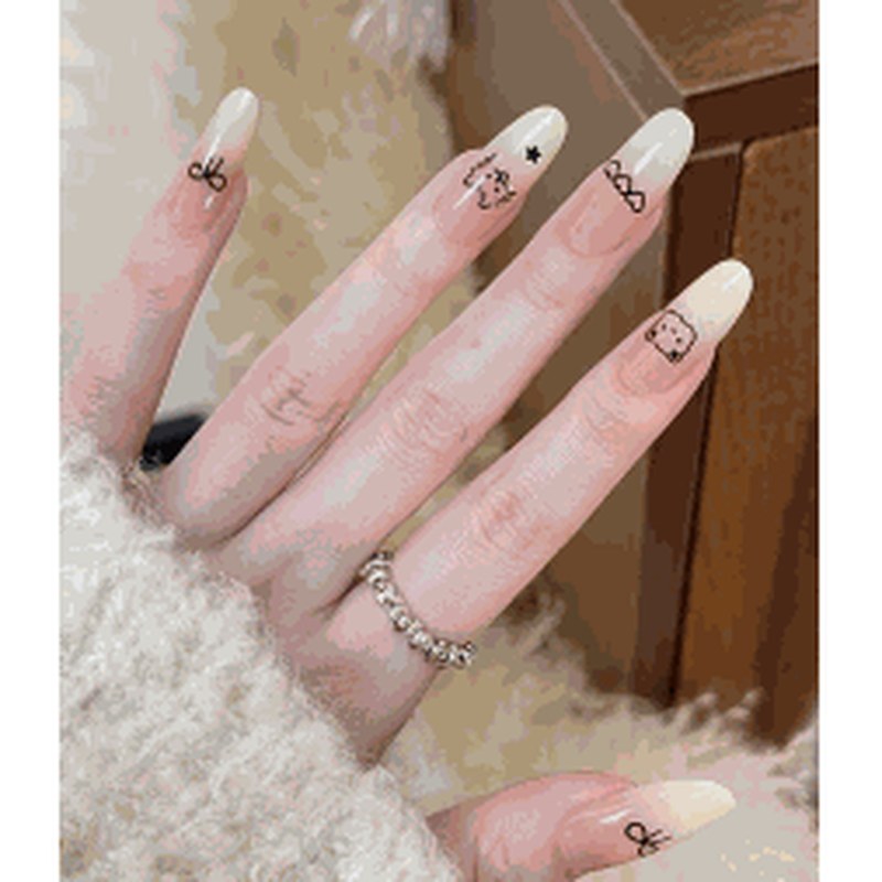 Coconut Puppy Cream Jelly Glow Press-On Nails 10 pcs - view 2