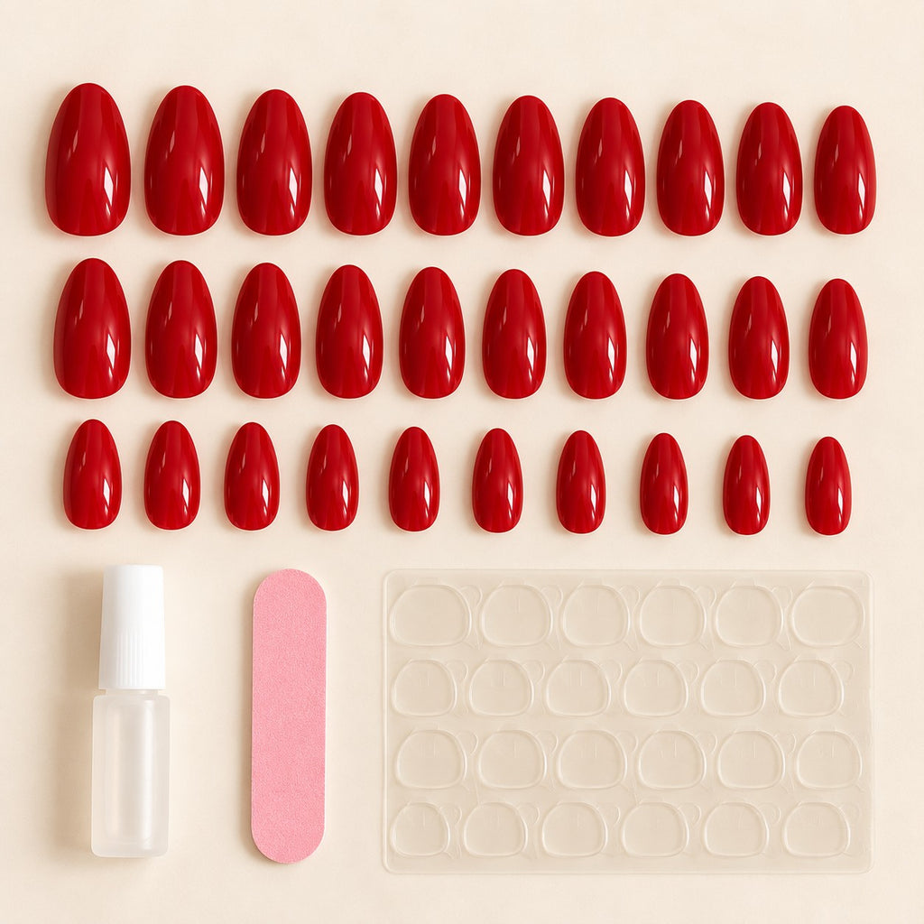 Crimson Flame Lustre Press-On Nails 30 pcs - view 3