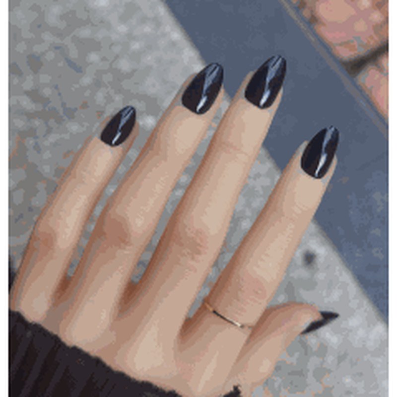 Deep Blue Glossy Spark Luxury Press-On Nails 30 pcs - view 2