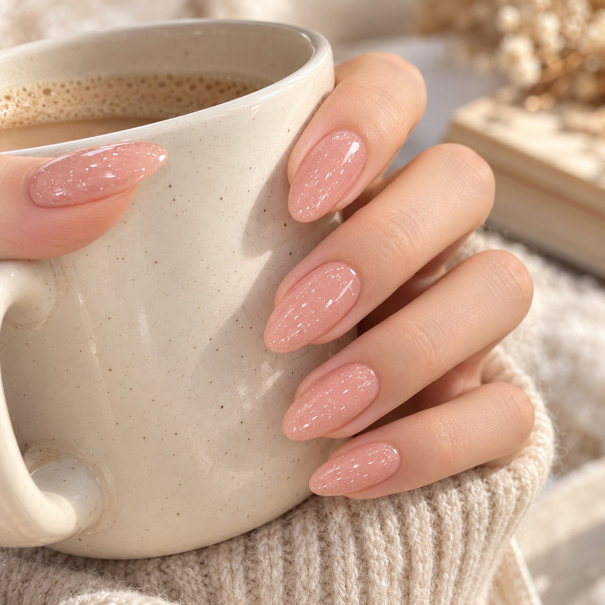 Dusty Rose Glossy Spark Luxury Press-On Nails 30 pcs - view 4