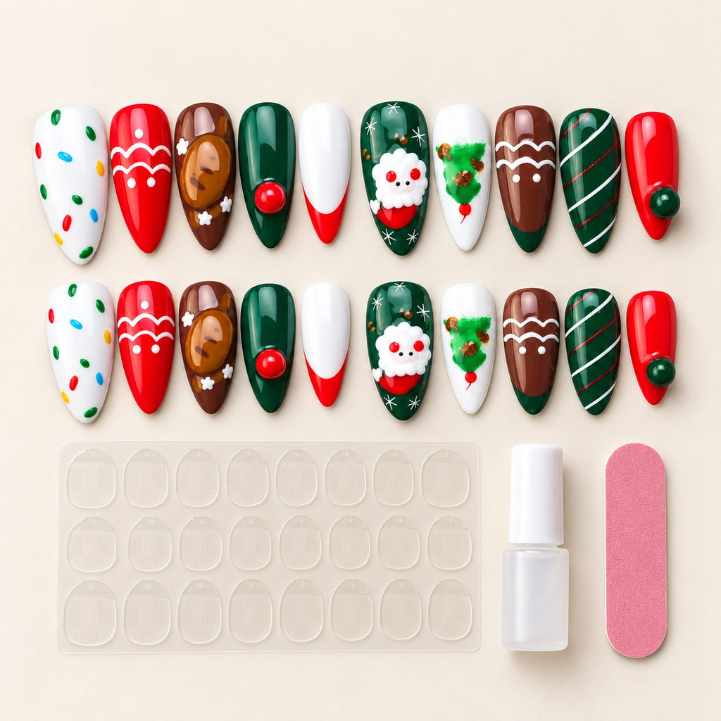 Gilded Christmas Luxe Press-On Nails 24 pcs - view 3
