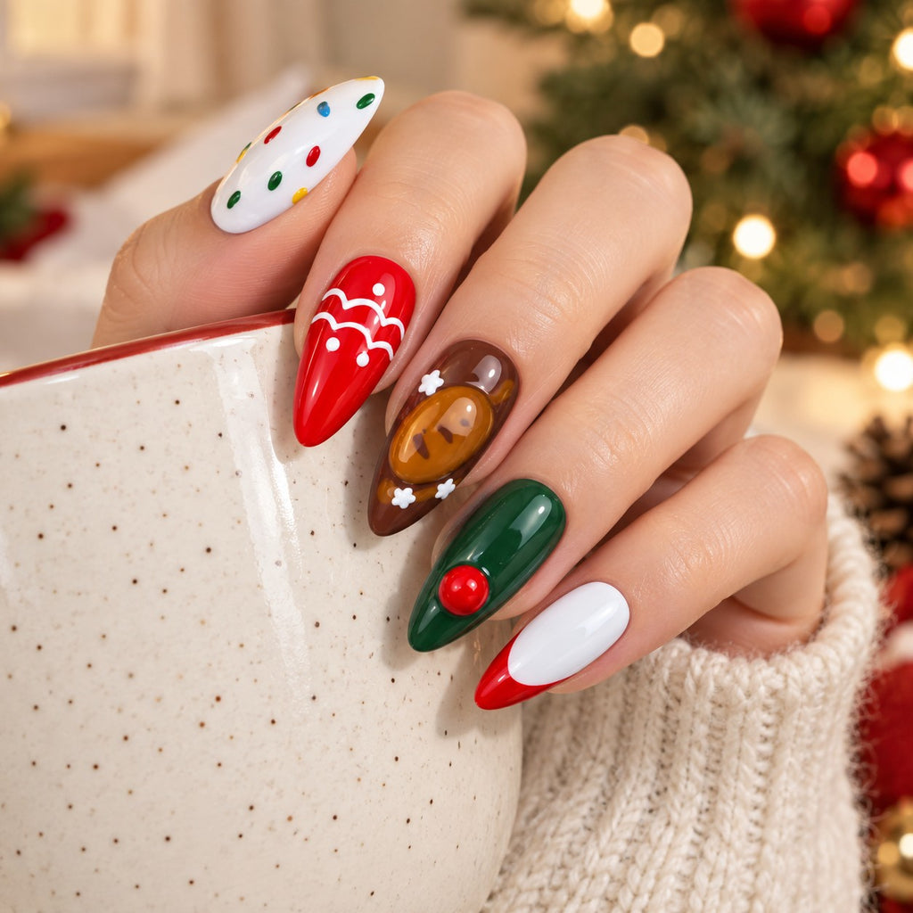 Gilded Christmas Luxe Press-On Nails 24 pcs - view 4