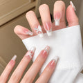 Glacier Dream Butterfly Jelly Glow Press-On Nails 10 pcs