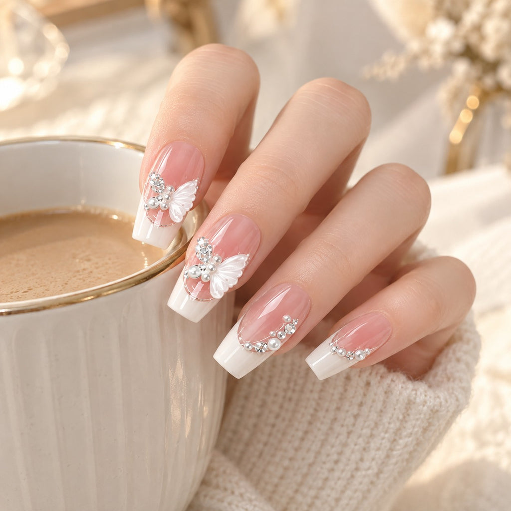 Glacier Dream Butterfly Jelly Glow Press-On Nails 10 pcs - view 4