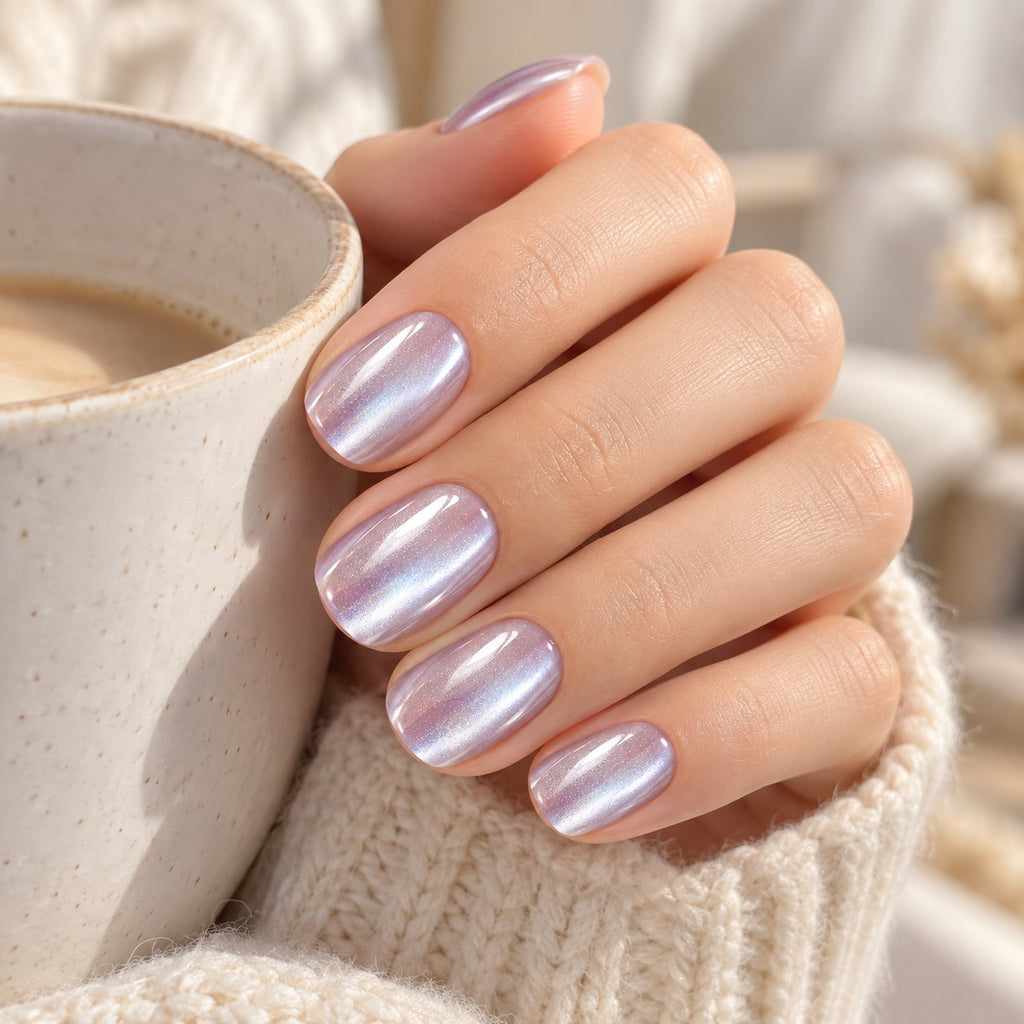 Glazed Lavender Chrome Press-On Nails 30 pcs - view 3
