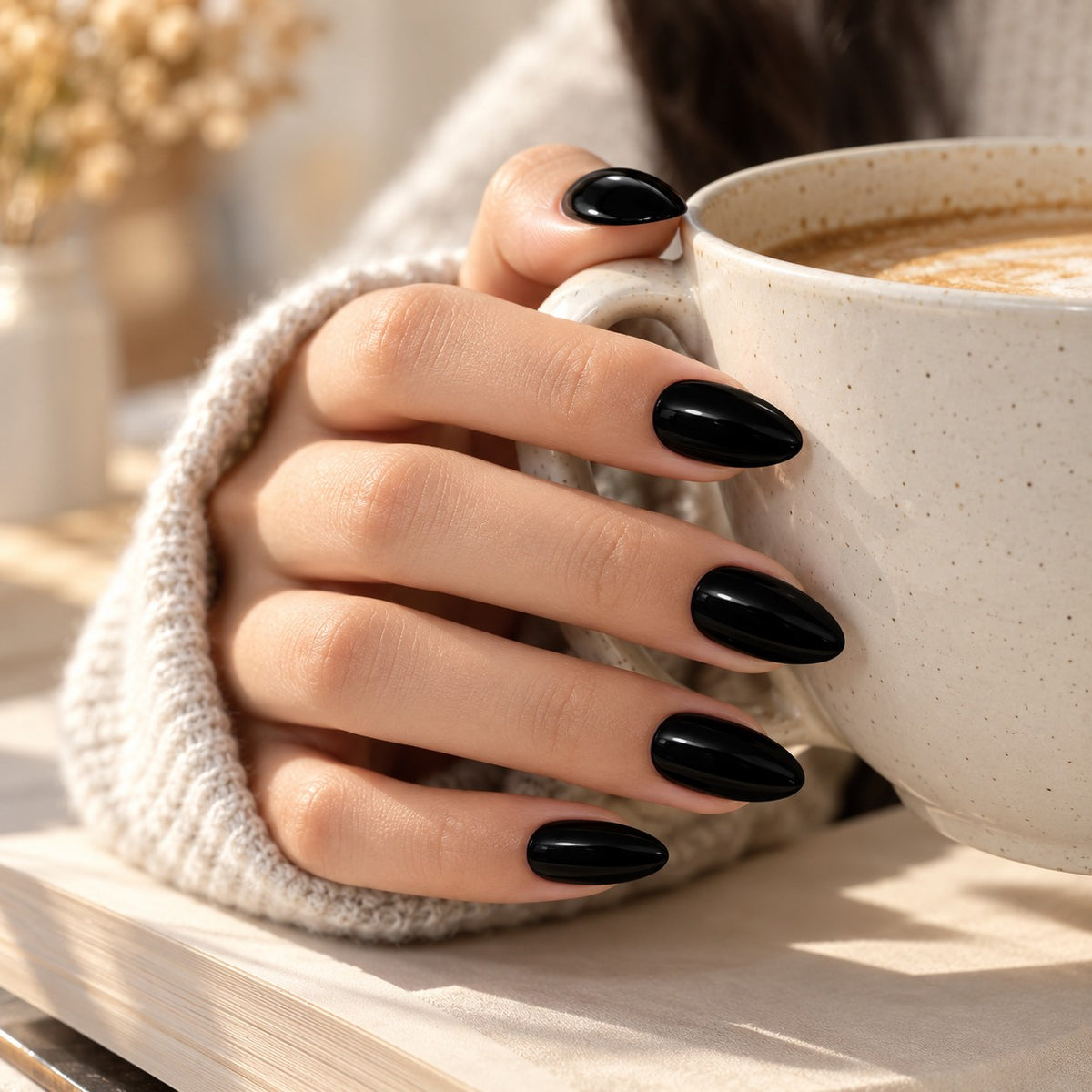 Glossy Black Luxury Press-On Nails 30 pcs - view 4