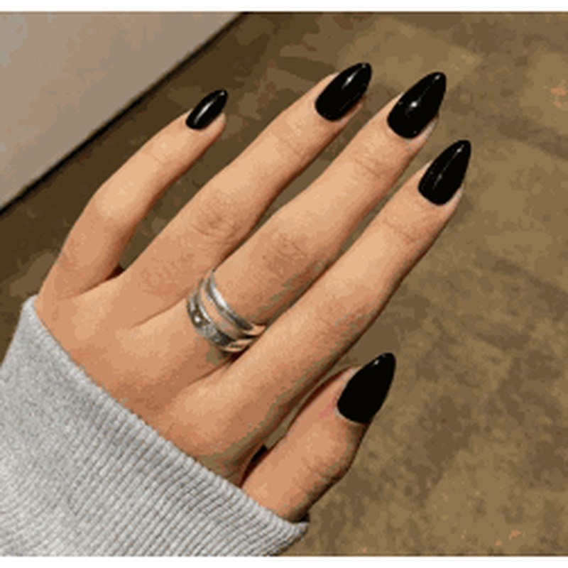 Glossy Black Luxury Press-On Nails 30 pcs - view 2