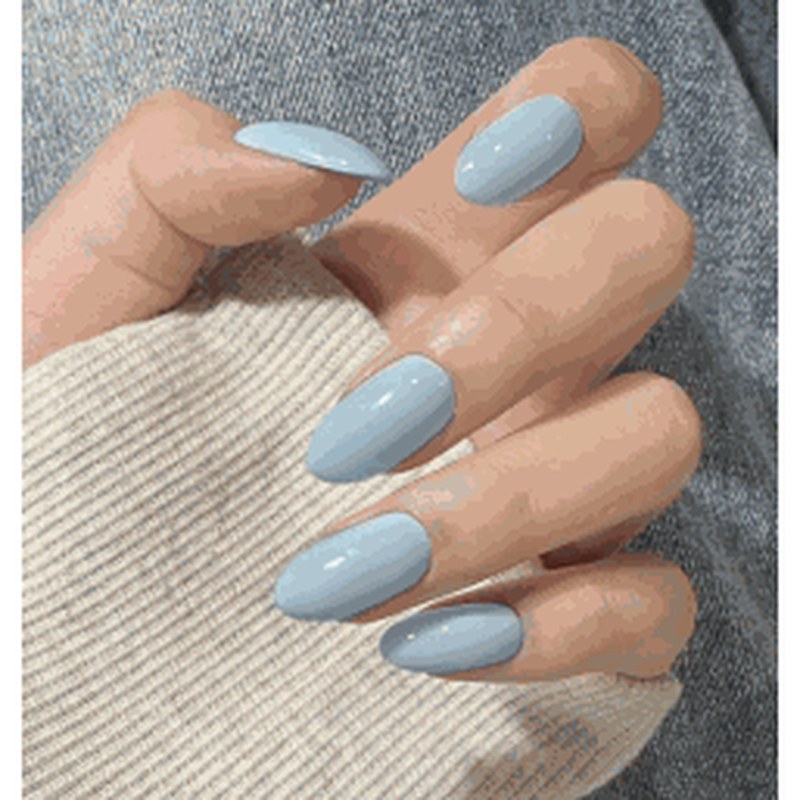 Ice Blue Glossy Spark Luxury Press-On Nails 30 pcs - view 2