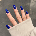 Klein Blue Glossy Spark Luxury Press-On Nails 30 pcs