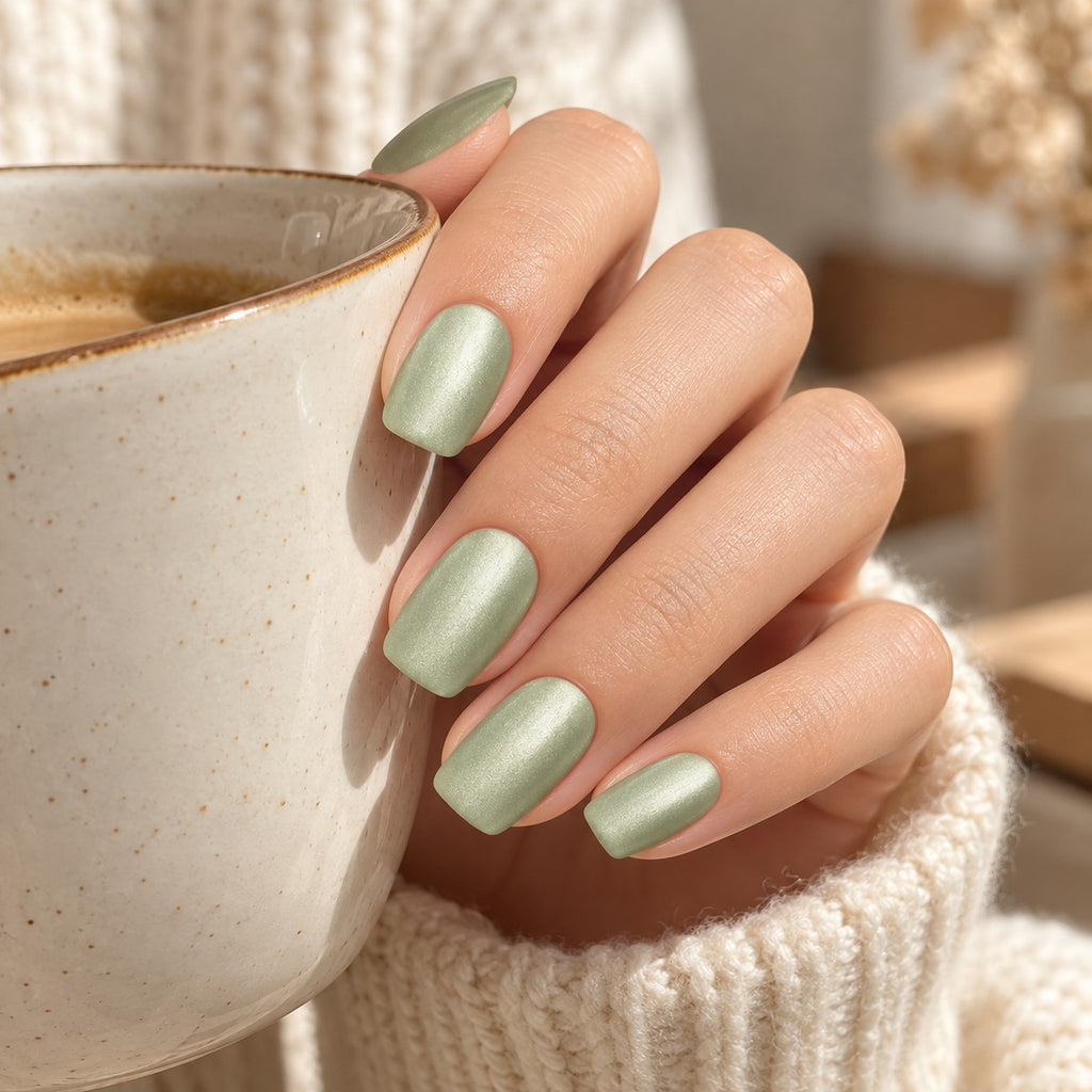 Matcha Velvet Cat-Eye Press-On Nails 30 pcs - view 4