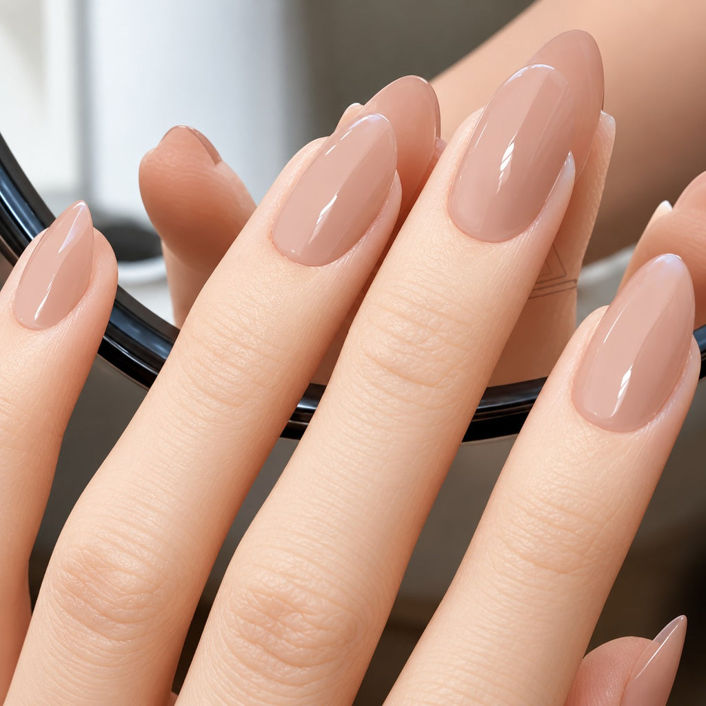 Mauve Nude Glow Press-On Nails 30 pcs
