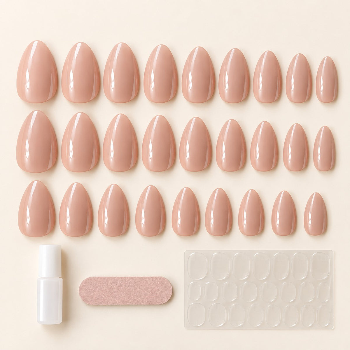 Mauve Nude Glow Press-On Nails 30 pcs - view 3