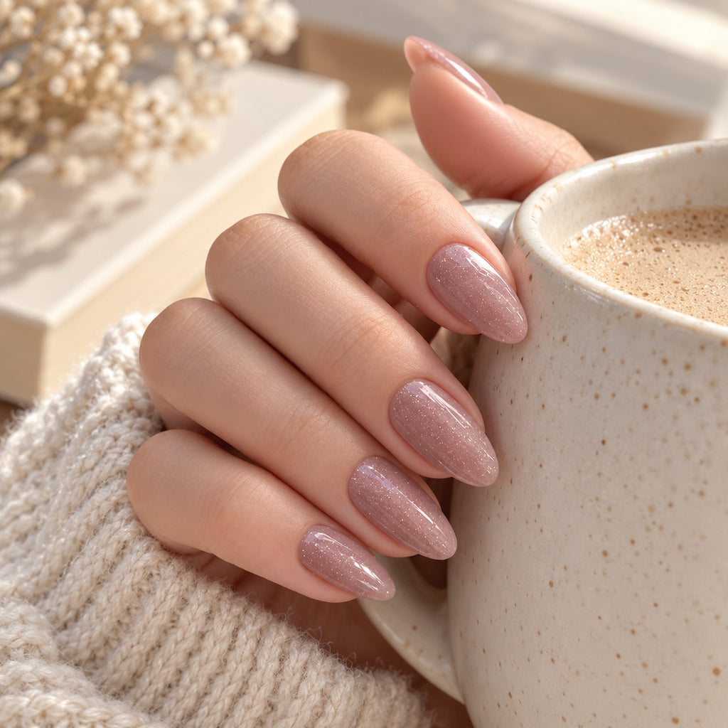 Misty Mauve Glossy Spark Luxury Press-On Nails 30 pcs - view 4