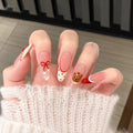 Red Bear Bow Jelly Charm Press-On Nails 10 pcs