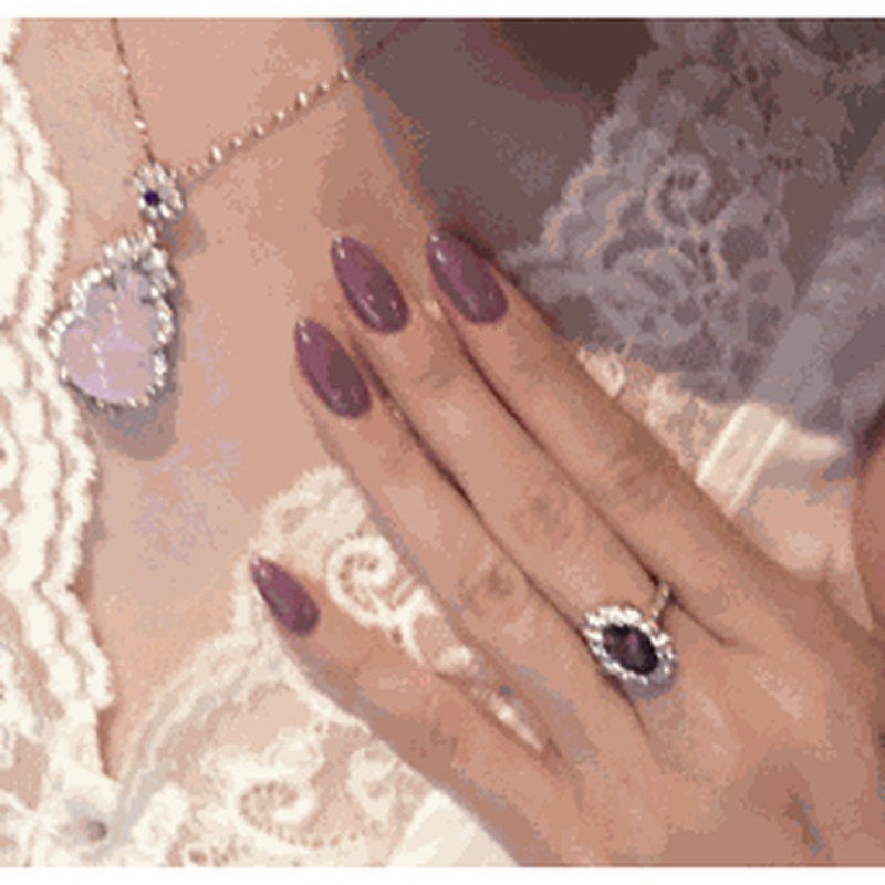 Violet Glossy Spark Luxury Press-On Nails 30 pcs - view 2