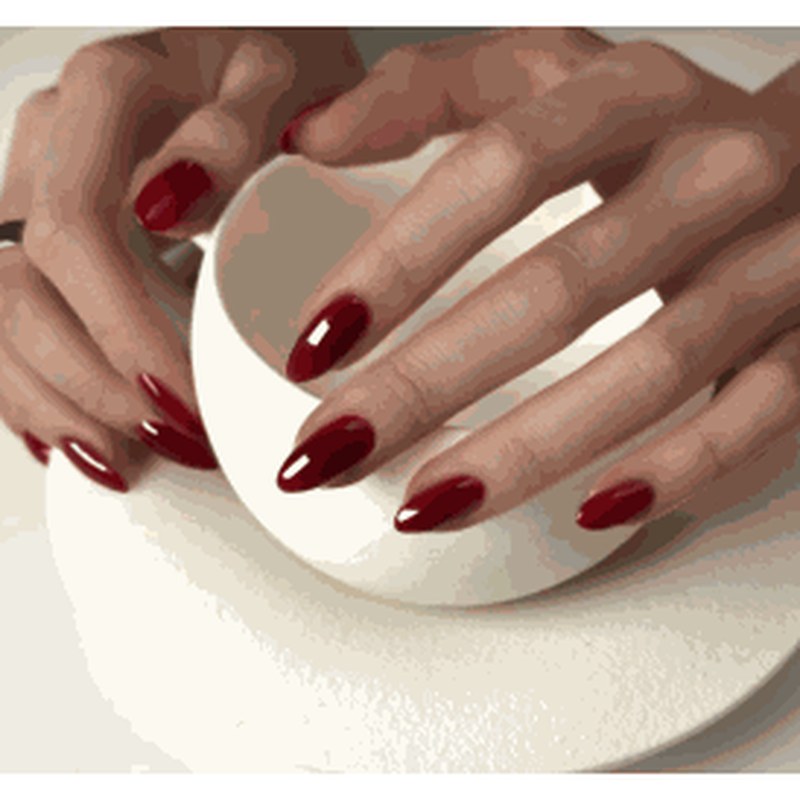 Wine Red Glossy Spark Luxury Press-On Nails 30 pcs - view 2