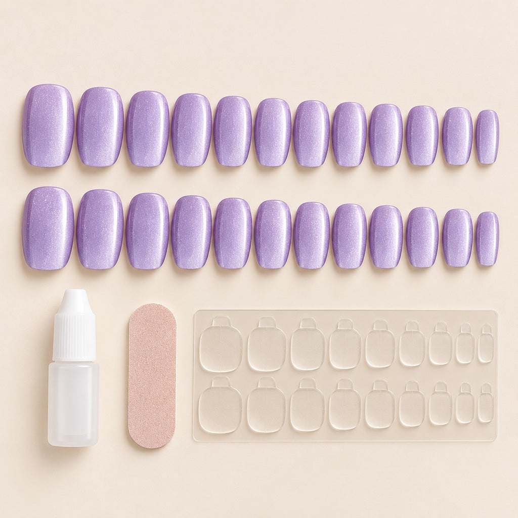 Wisteria Velvet Cat-Eye Press-On Nails 30 pcs - view 3